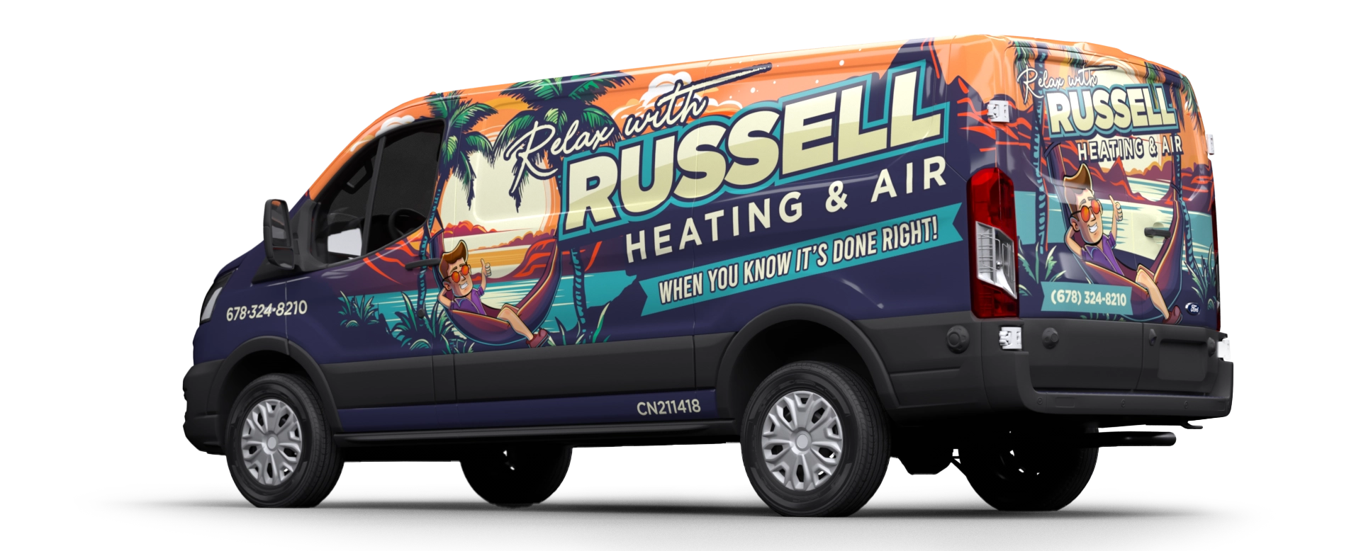 Russell Heating and Air Vehicle Wrap